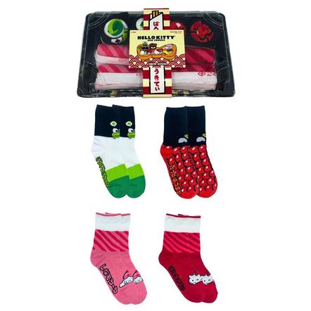 Sanrio: Hello Kitty and Friends Sushi Gift Box Womens Crew Socks 4-Pack