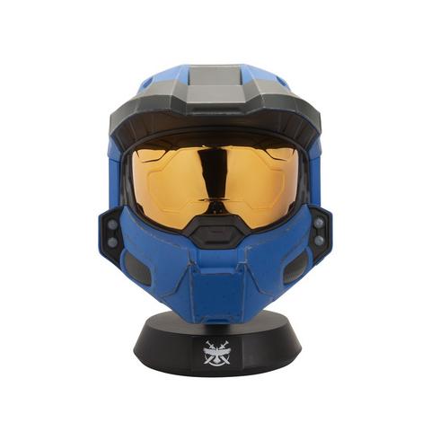 Jazwares Halo Master Chief MJOLNIR War Games Helmet (Blue) with Lights and Display Stand