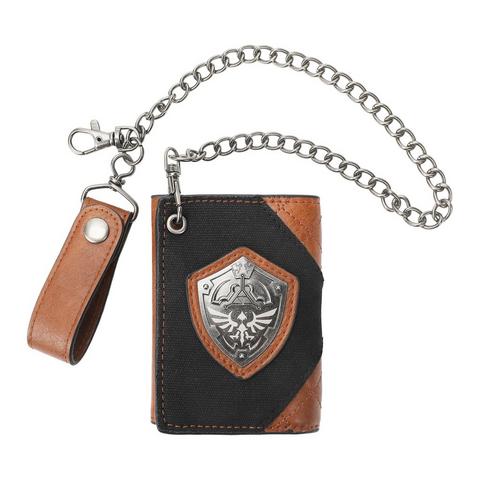The Legend of Zelda Hylian Shield Chain Trifold Wallet