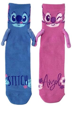 Disney Lilo and Stitch Angel and Stitch Magnetic Crew Socks Exclusivité Games Zone