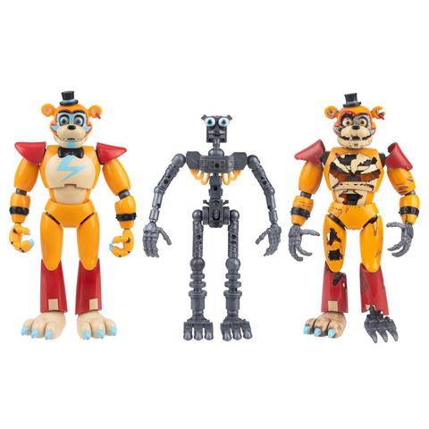 Jazwares Five Nights at Freddy's Endo-Series Glamrock 6-in Action Figure with Freddy and Shattered Glamrock Freddy Parts