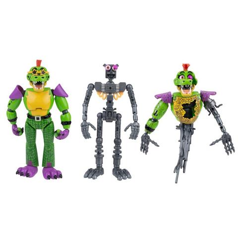 Jazwares Five Nights at Freddy's Endo-Series Glamrock 6-in Action Figure with Montgomery Gator and Shattered Montgomery Gator Parts