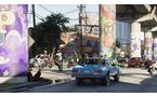GTA 6 street view featuring bikes, low riders and buildings