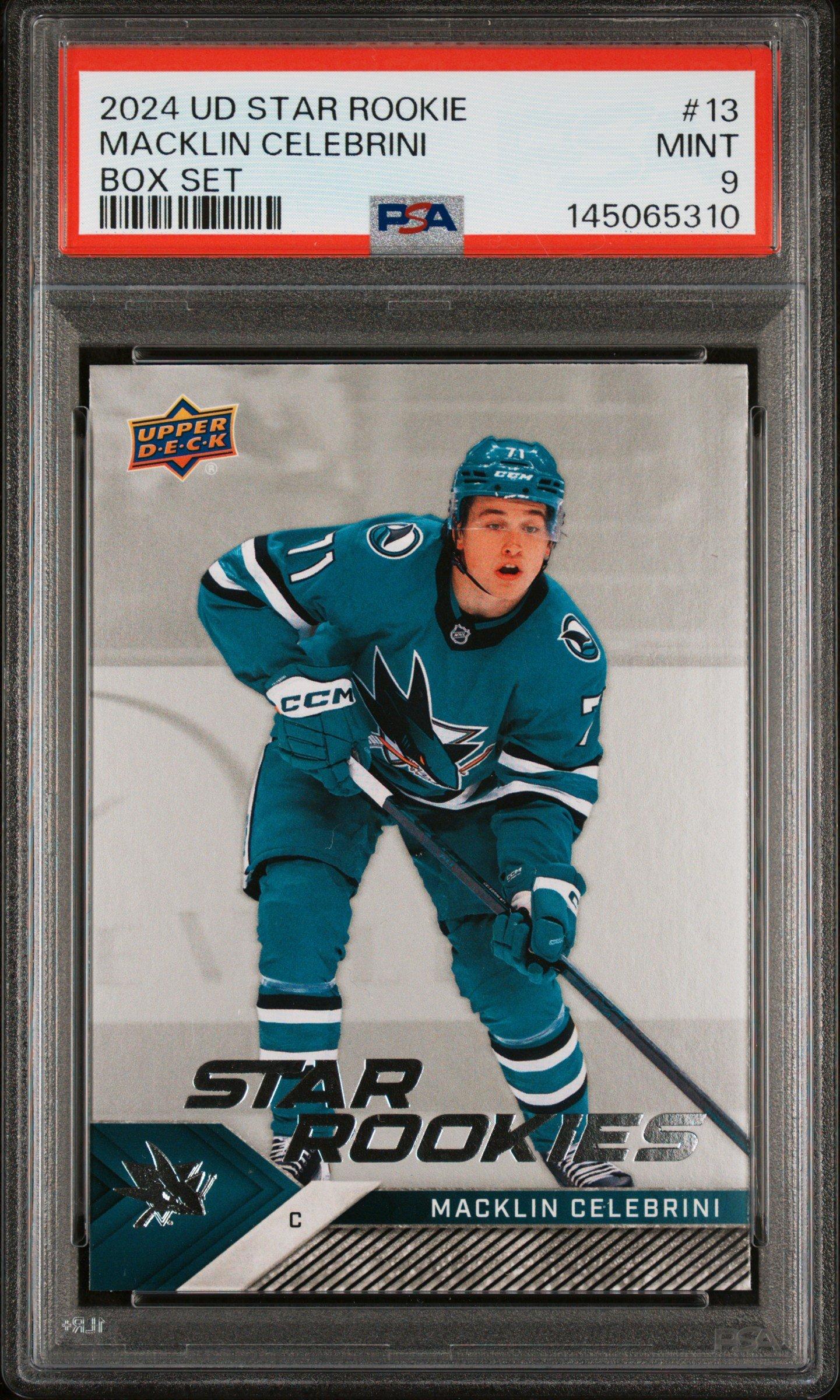 2024 Upper Deck Nhl Star Rookies Box Set 13 Macklin Celebrini PSA 9