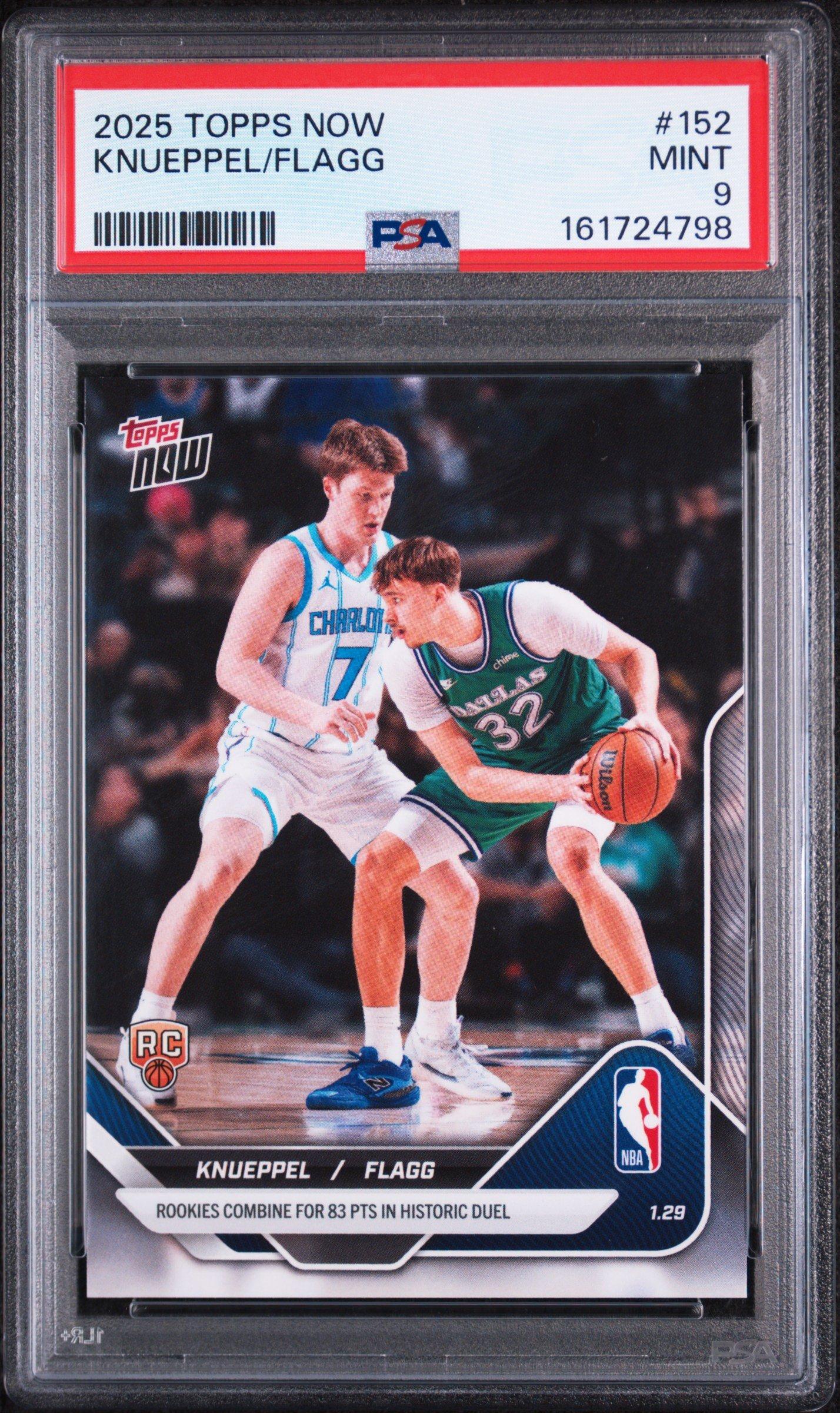 2025 Topps Now 152 Cooper Flagg/kon Knueppel PSA 9